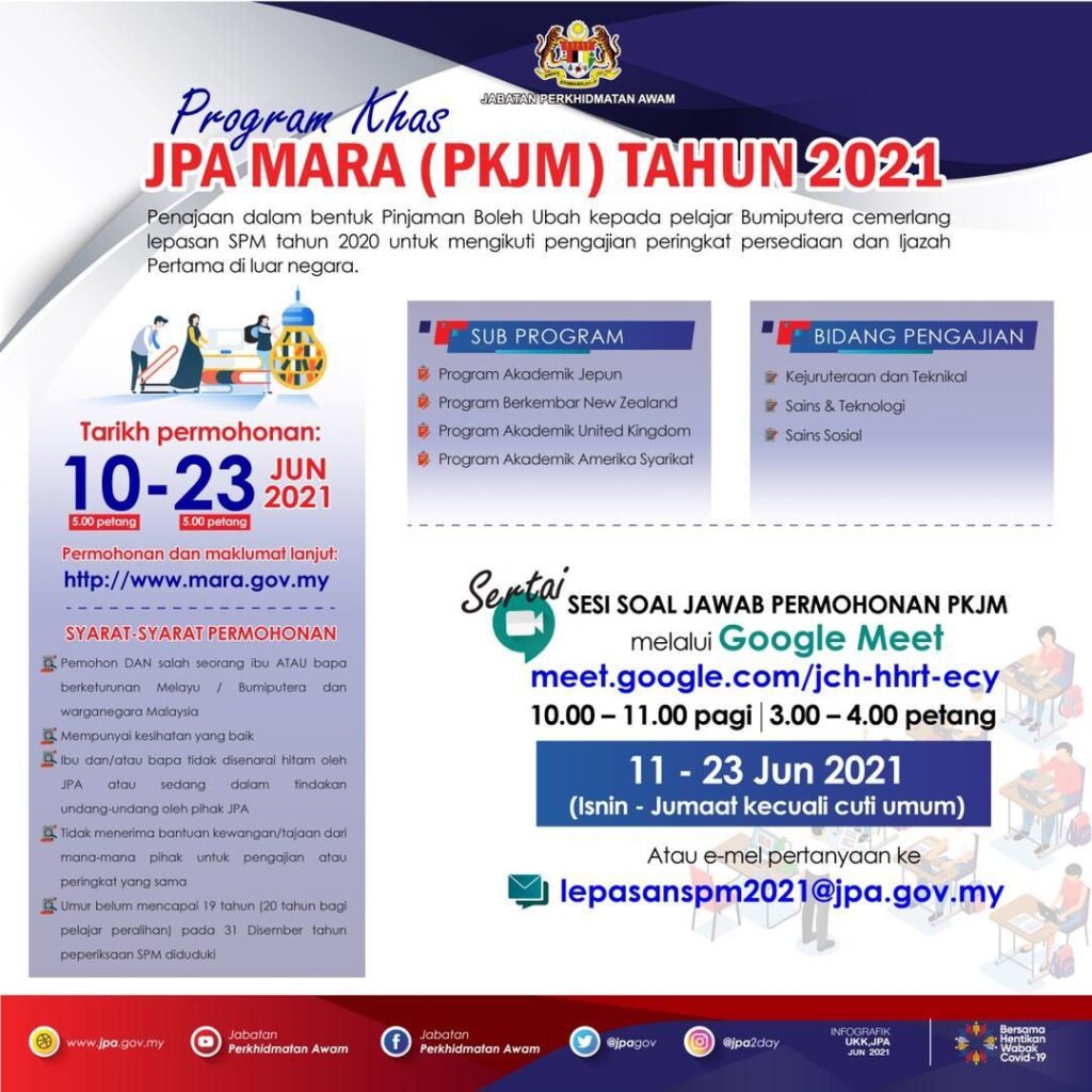 Mara degree 2021 biasiswa Permohonan Biasiswa