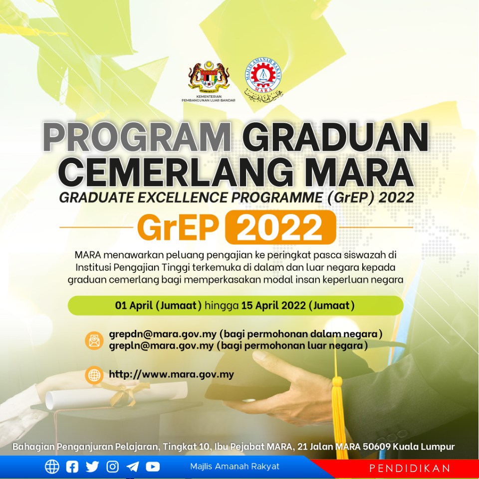 Permohonan GrEP MARA [ Program Graduan Cemerlang MARA 2023