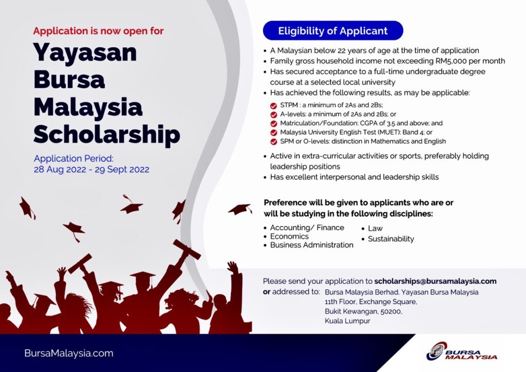 Biasiswa Yayasan Bursa Malaysia Scholarship